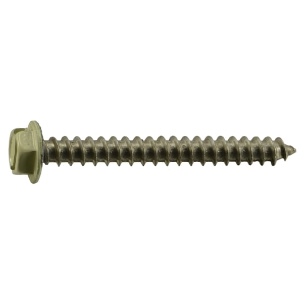 Midwest Fastener Sheet Metal Screw, #8 x 1-1/2 in, Painted 18-8 Stainless Steel Hex Head 15 PK 71084 - main